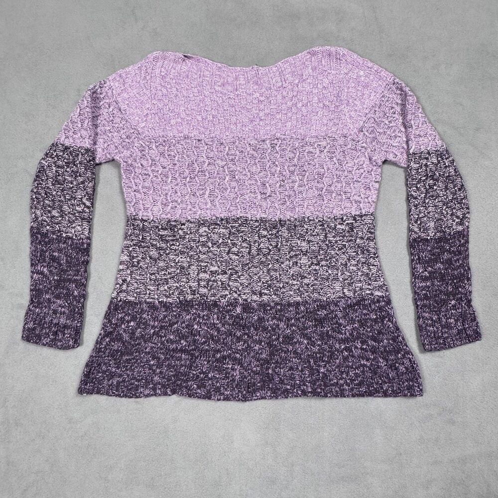 Croft & Barrow Knitted Gradient Purple Sweater L